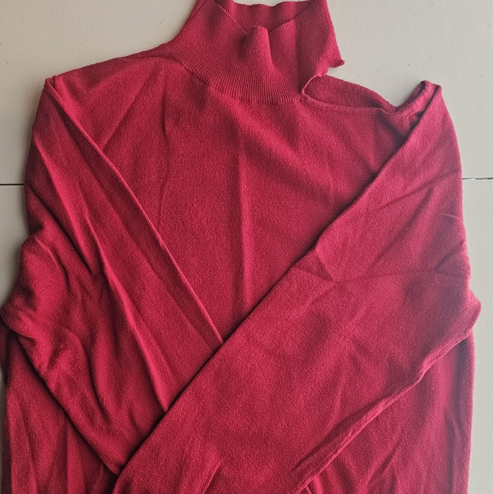 Democracy Vibrant Red Knit Top